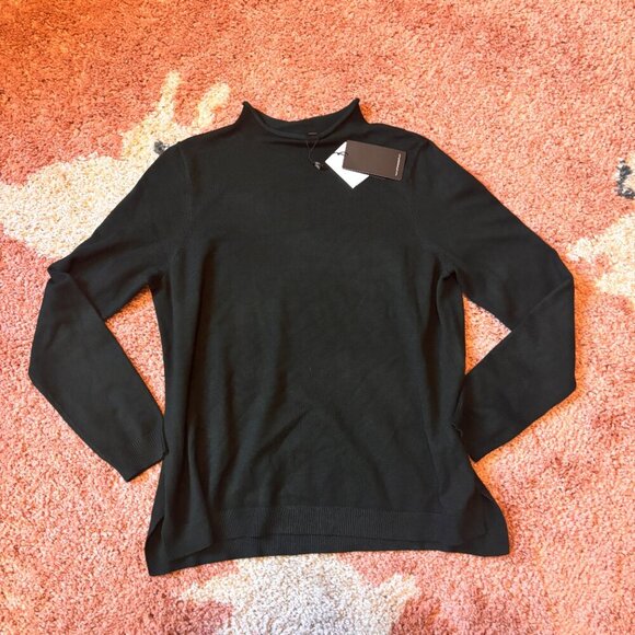 Adrianna Papell Women’s Mock Neck Step Hem Sweater (Hunter Green) Size Small NEW - Picture 4 of 8